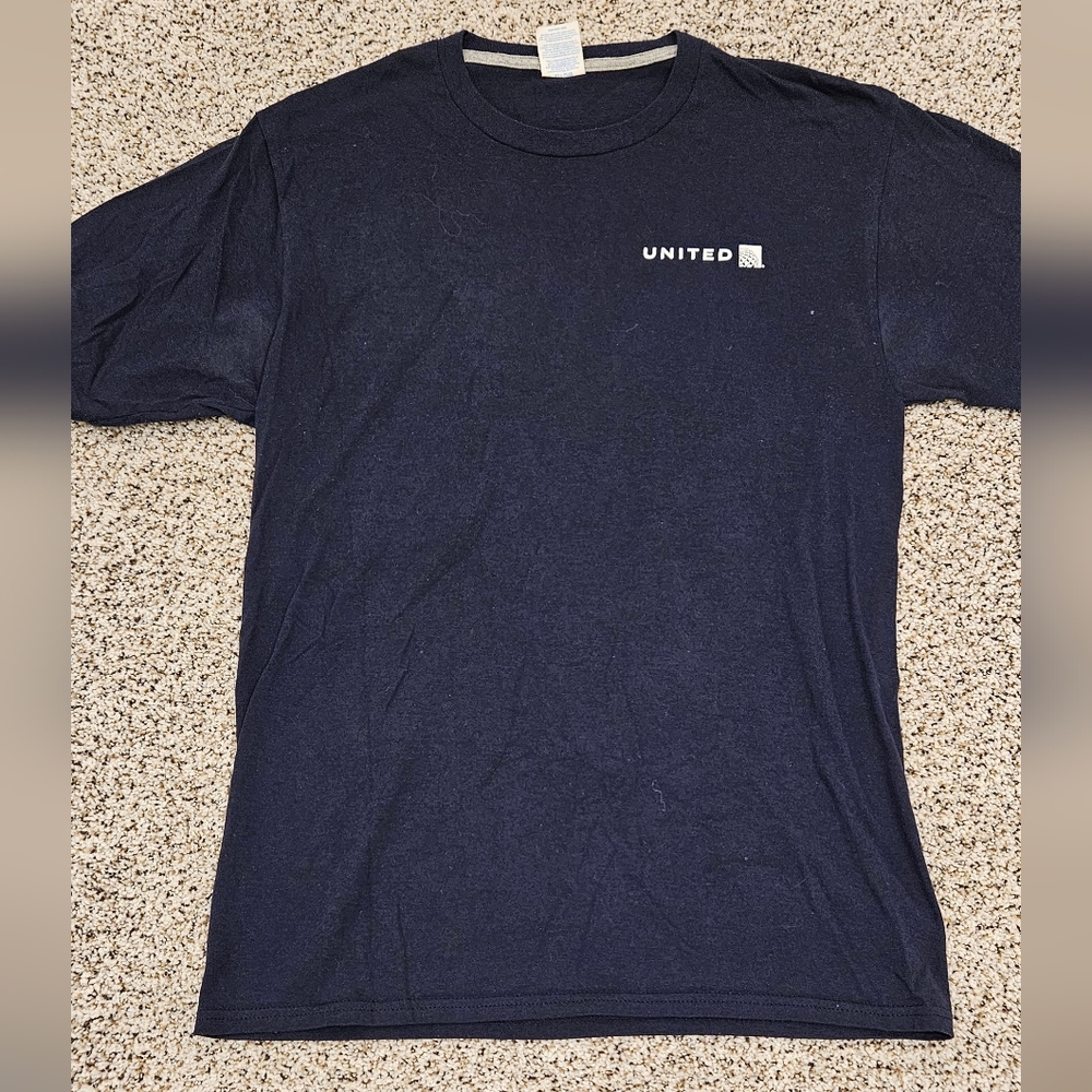 Port And Company | Vintage United Airlines Navy Blue T-shirt